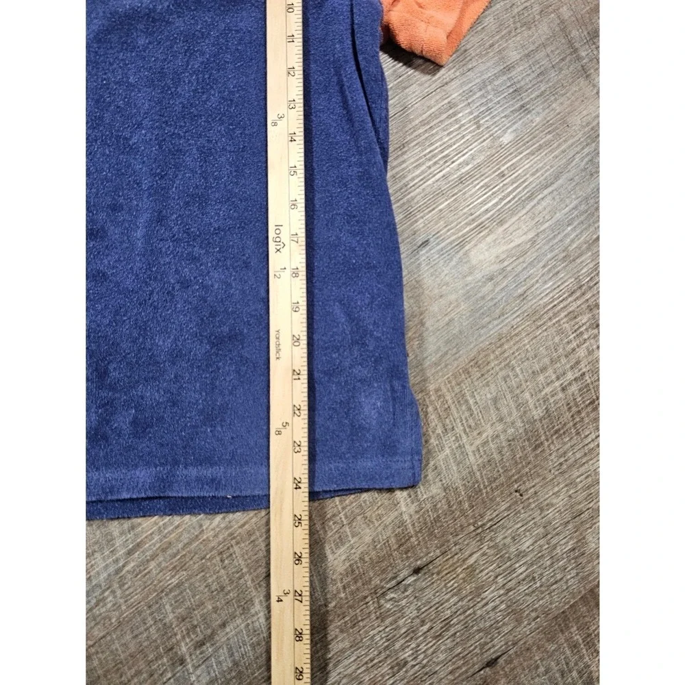 Brooklyn Cloth Lost to Lost Terry Cloth Polo Shirt Colorblock Blue Yellow Mens M